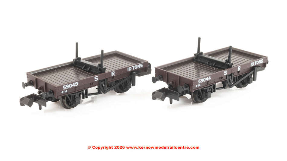 NR1152S Peco 4 Wheel Bolster Wagon Twin Pack - SR