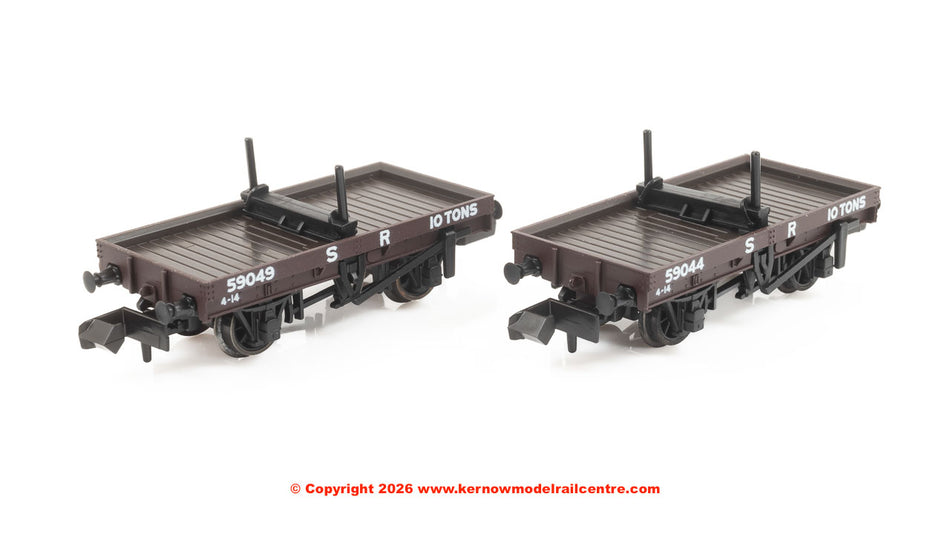 NR1152S Peco 4 Wheel Bolster Wagon Twin Pack - SR