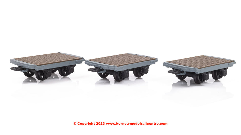 393-225 Bachmann Dinorwic Slate Wagons without sides 3-Pack Grey