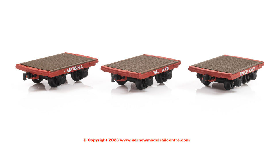 393-226 Bachmann Dinorwic Slate Wagons without sides 3-Pack Red