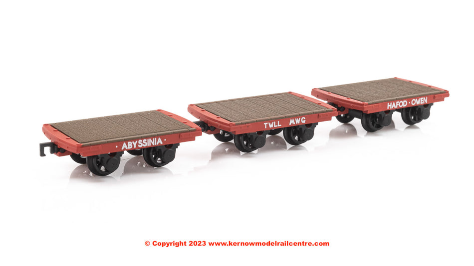 393-226 Bachmann Dinorwic Slate Wagons without sides 3-Pack Red