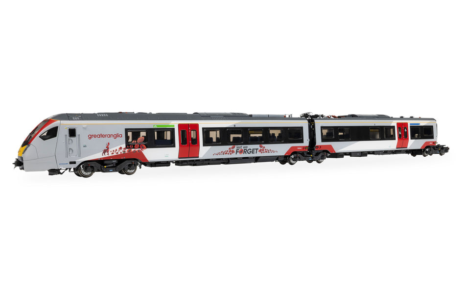 R30468 Hornby Greater Anglia Class 755/4 FLIRT 4 Car number 755 414 - Lest We Forget Pack Train Pack