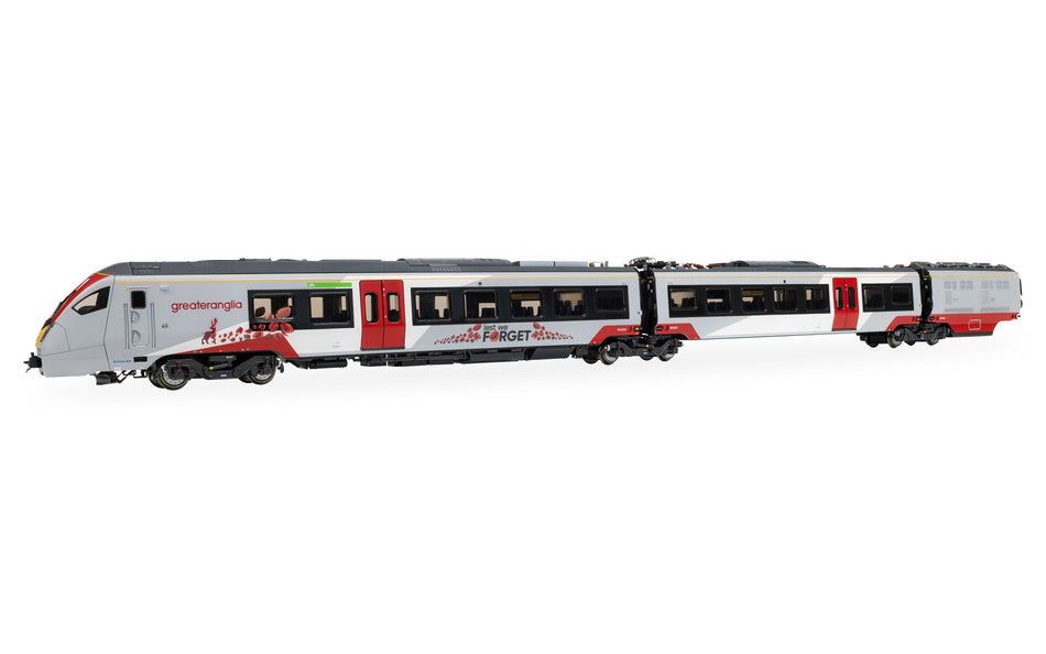 R30468 Hornby Greater Anglia Class 755/4 FLIRT 4 Car number 755 414 - Lest We Forget Pack Train Pack