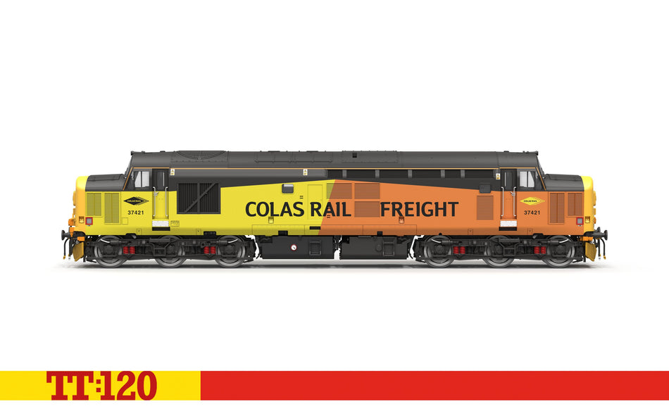 TT3058M Hornby Class 37 Diesel Loco - 37 421 - Colas Rail