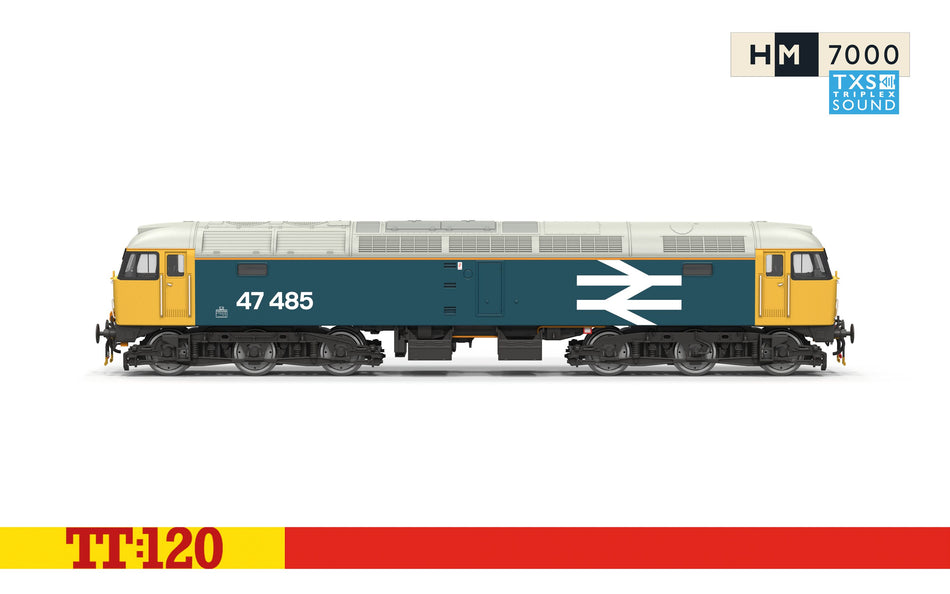 TT3097TXS Hornby Class 47 Diesel Loco - 47 485 - BR Blue Large Logo