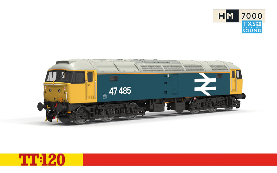 TT3097TXS Hornby Class 47 Diesel Loco - 47 485 - BR Blue Large Logo