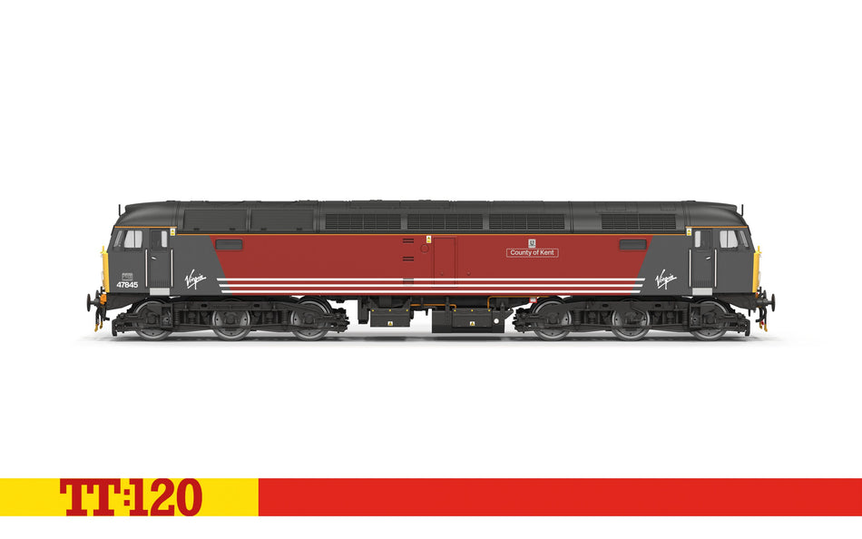 TT3098M Hornby Class 47 Diesel Loco - 47 845 named County of Kent - Virgin Trains