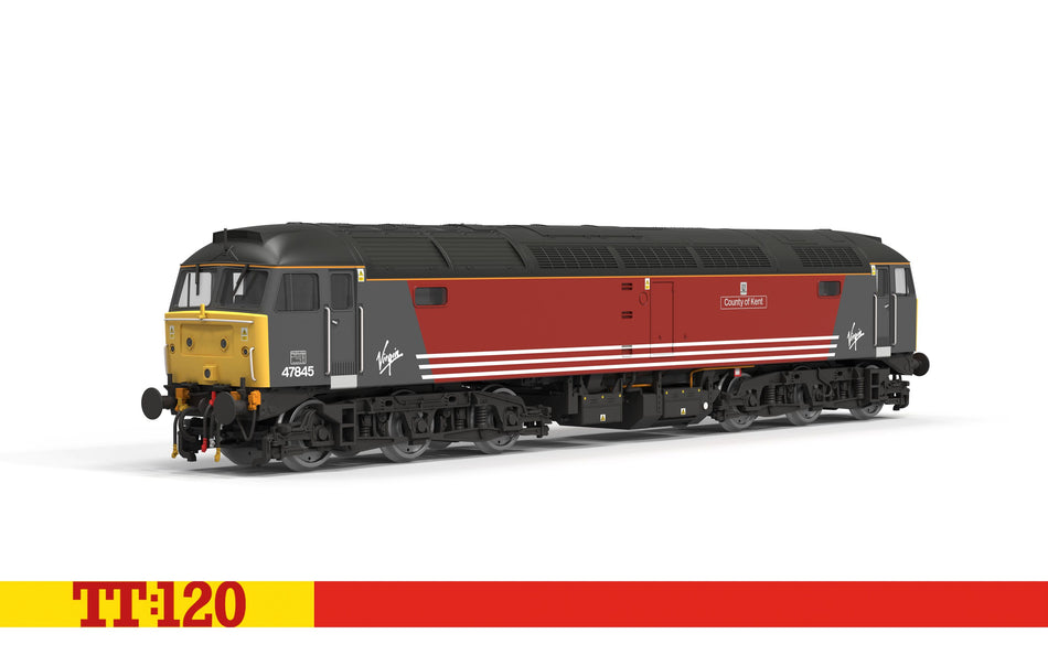 TT3098M Hornby Class 47 Diesel Loco - 47 845 named County of Kent - Virgin Trains
