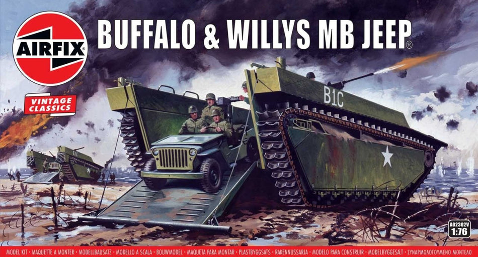 A02302V Airfix Buffalo Amphibian and Jeep Model Kit
