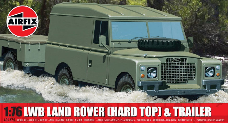 A02324 Airfix LWB Landrover (Hard Top) and Trailer Model Kit