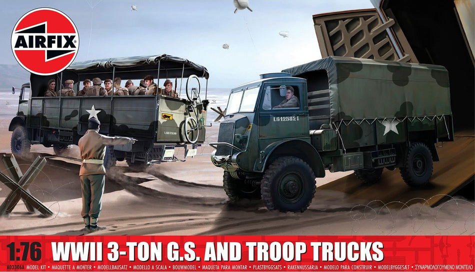 A03306A Airfix WWII 3-ton 4x4 General Service & Troop Trucks