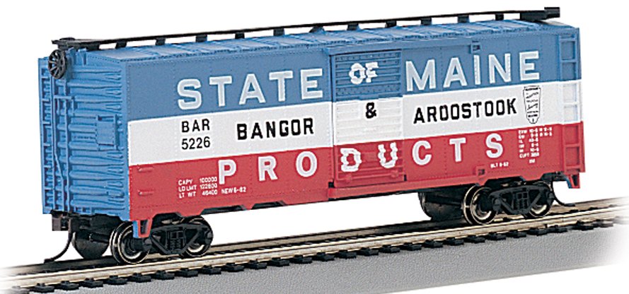 17038 Bachmann HO 40ft Box Car Bangor and Aroostock