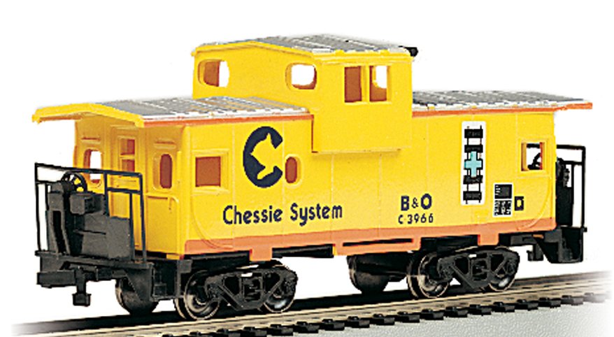 17709 Bachmann HO 36 Wide Vision Caboose Chessie