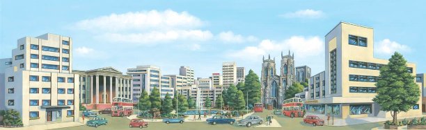 SK37 Peco Scenic Background - City Medium