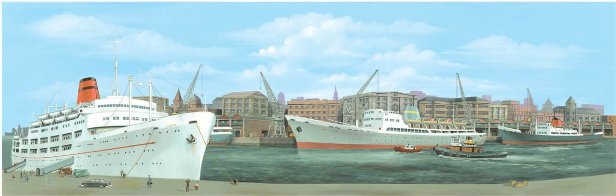 SK40 Peco Scenic Background - Dock Centre Medium