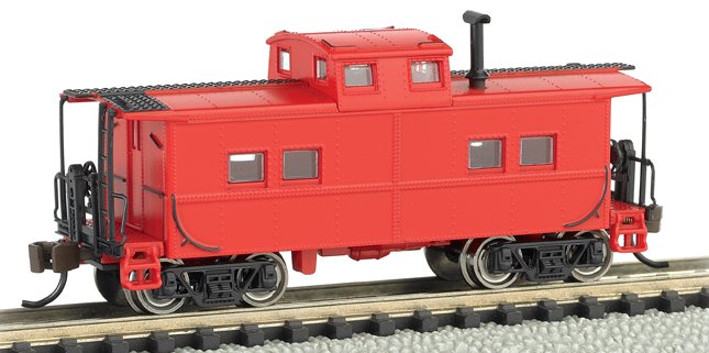 16856 Bachmann Northeast Steel Caboose Painted, Unlettered Red