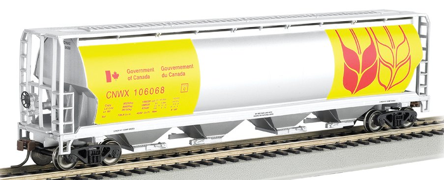 19136 Bachmann HO Canadian 4 Bay Grain Hopper Govft.T. Of Canada