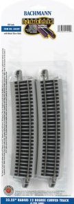 44509 Bachmann HO Nickel Silver 33.25in. rad 12° Curved Trac