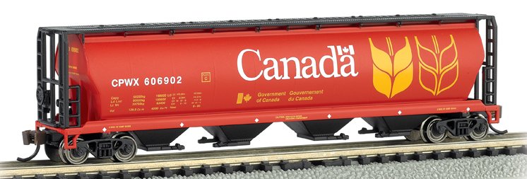 19181 Bachmann N 4 Bay Hopper Canada Grain