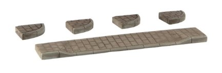 44-564 Bachmann Scenecraft Corner Pavements and Drop Curbs