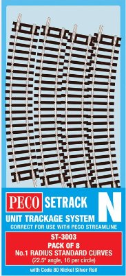 ST3003 Peco Setrack No. 1 Radius Standard Curve
