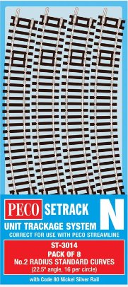 ST3014 Peco Setrack No. 2 Radius Standard Curve
