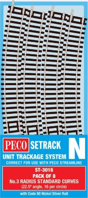 ST3016 Peco Setrack No. 3 Radius Standard Curve