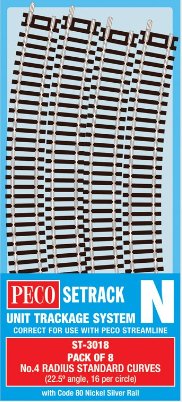 ST3018 Peco Setrack No. 4 Radius Standard Curve