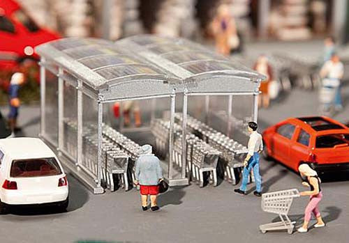 180606 Faller Supermarket Trolley Park Kit