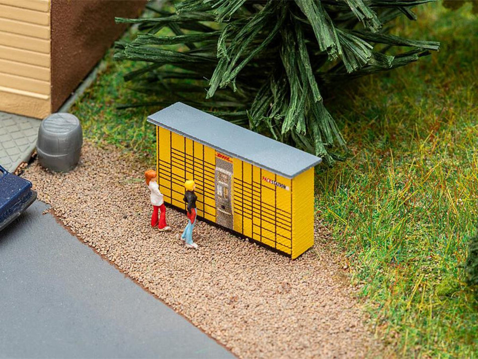 272921 Faller DHL Parcel Collection Lockers - Pack of 2