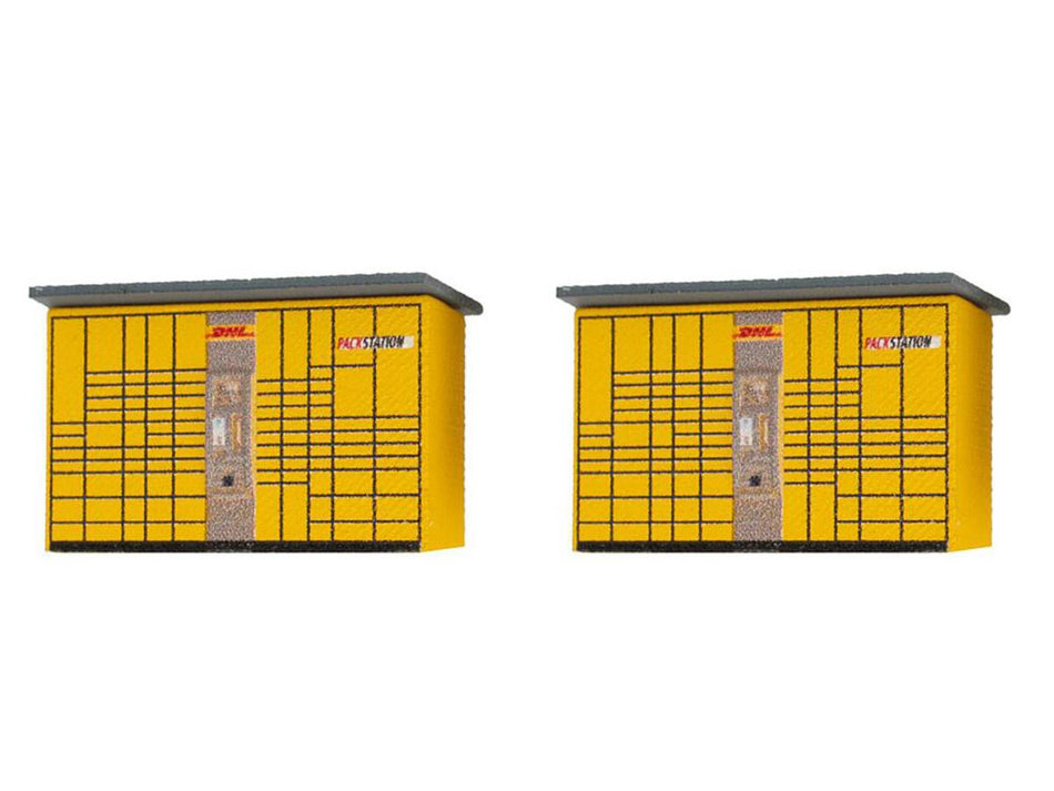 272921 Faller DHL Parcel Collection Lockers - Pack of 2