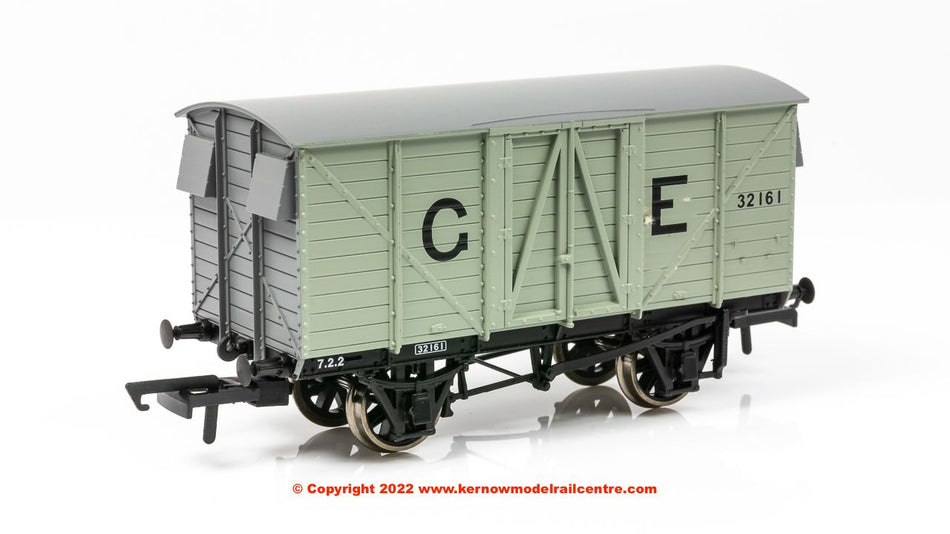 OR76GEGV001 Oxford Rail GER 10t Covered Van number 32161