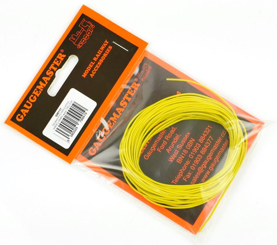 GM11Y Gaugemaster Wire Yellow 7 x 0.2mm 10 Metres