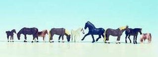 GM3910159 Gaugemaster Horses (9) Figure Set