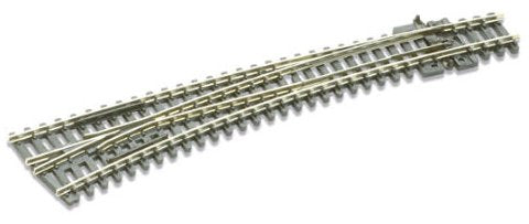 SLE387 Peco Double Curved Turnout Left Hand Electrofrog Code 80