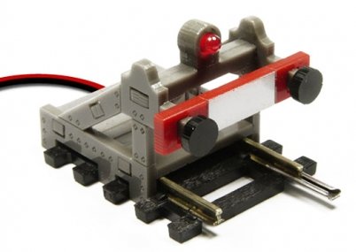 BF-HO-04 Proses HO/OO Scale Buffer Stop w/Light (DC DCC Wired) C