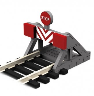 BF-OO-09 Proses OO Scale Buffer Stop w/Assorted Decals 2 pcs)