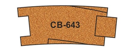 CB-643 Proses 10 X Pre-Cut Cork Bed for R643 Curve Track
