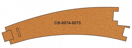 CB-8074-5 Proses 10 X Pre-Cut Cork Bed R8074-8075 Curve Poin