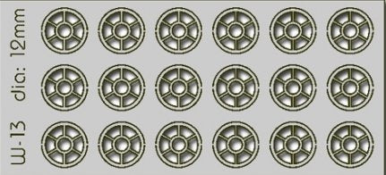 W-013 Proses 18 pcs 12mm Diameter Round Windows HO/OO