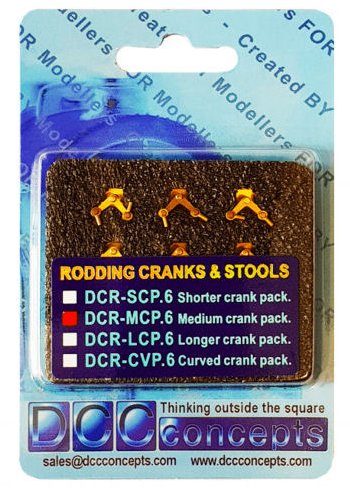 DCR-MCP.6 DCC Concepts Point Rodding Medium Cranks (6) Pins
