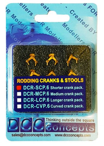DCR-SCP.6 DCC Concepts Point Rodding Short Cranks (6) Pins (100)