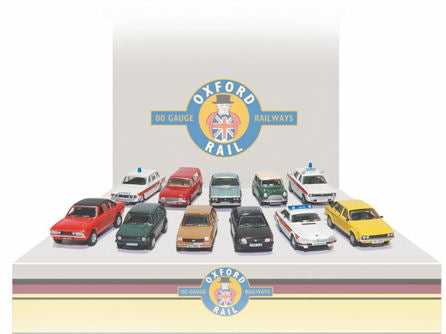 OR76CPK003 Oxford Rail Carflat Pack 1980s Cars