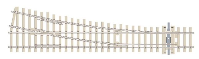 SLE1095 Peco Medium Radius Turnout Right Hand Electrofrog Fine