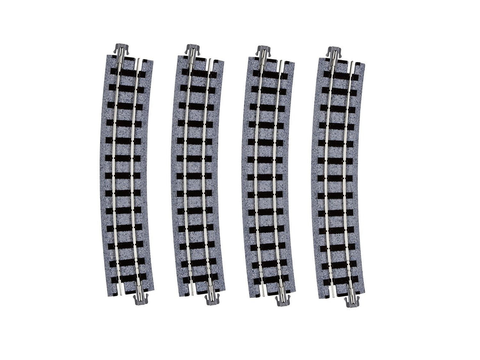 52-250 Kato Unitrack Narrow Gauge Curved Track 481mm Radius - Pack of 4