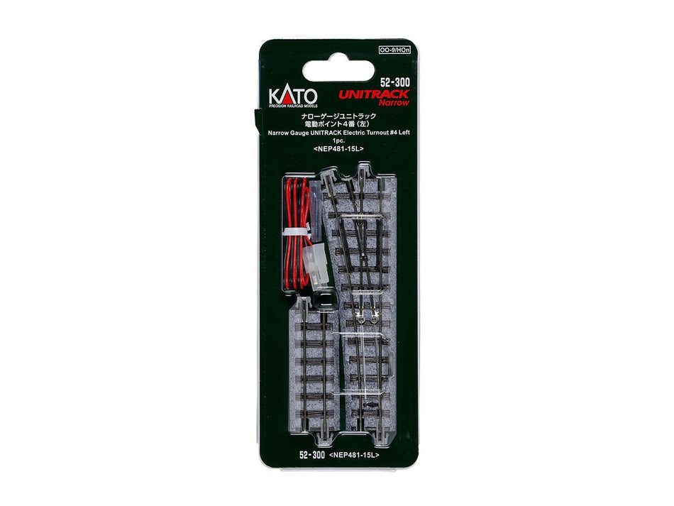 52-300 Kato Unitrack Narrow Gauge Left Hand Electric Turnout number 4