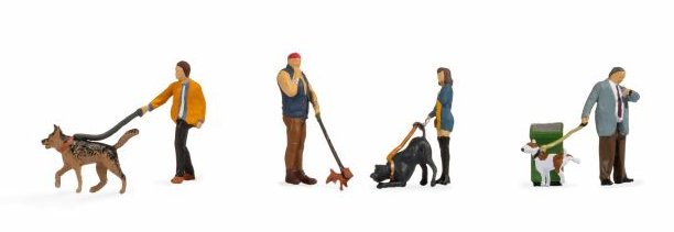 36471 Noch Dog Walkers (4) Figure Set