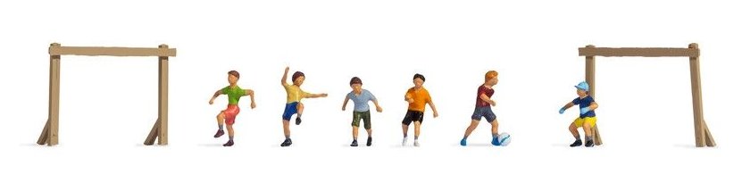 36817 Noch Children Playing Football (6) Figure Set