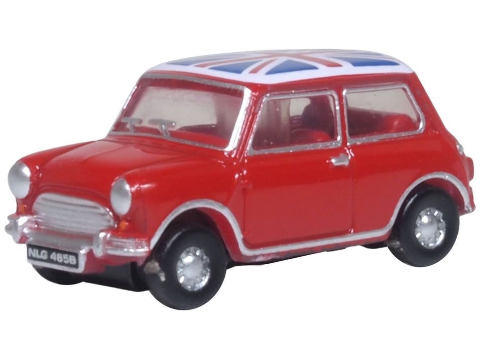 120MN001 Oxford Diecast Mini Tartan Red/Union Jack