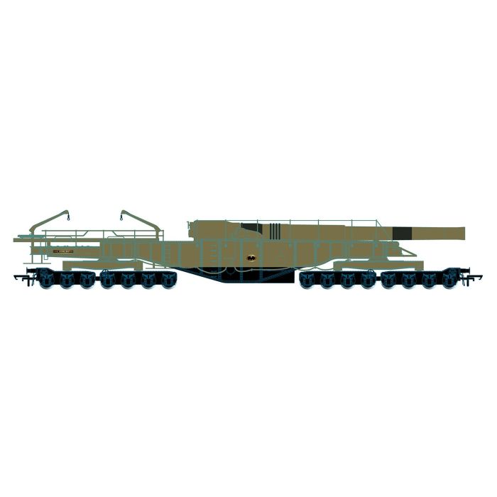 OR76BOOM06 Oxford Rail Rail Gun WWII Scene Shifter